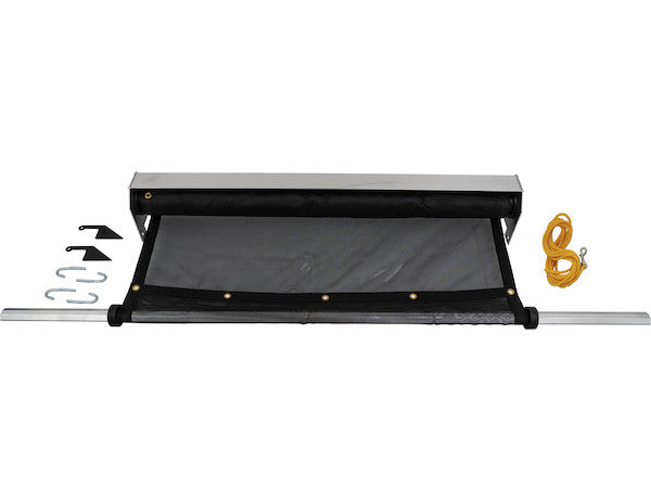 load tarp Buyers Products 554275152 Aluminum Tarp System With Solid Tarp 7-1/2 x 15 Foot, 96in. Width