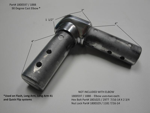Flash 90-Degree Tarp Arm Elbow 1800597 | Donovan Tarps