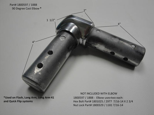 Flash 90-Degree Tarp Arm Elbow 1800597 | Donovan Tarps