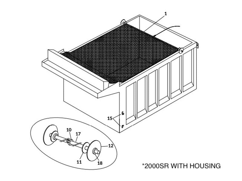 2000SR Pull-Style Tarp System 1800502 diagram | Donovan Tarps