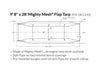 Roll Off Tarp System SWAT 1809616 tarp with flaps diagram | Donovan Tarps