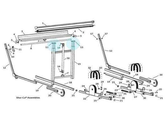SWAT Gantry Telescoping Leg 1808871 | Donovan Tarps