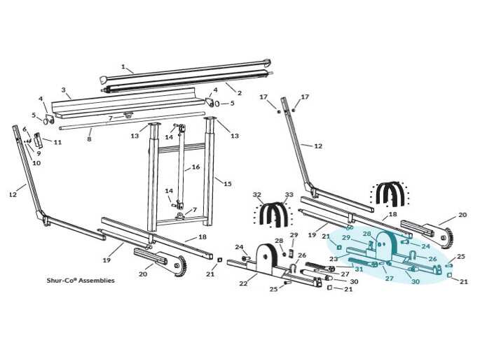 SWAT Complete Gear/Pivot Assembly - Right Side 1809360 | Donovan Tarps