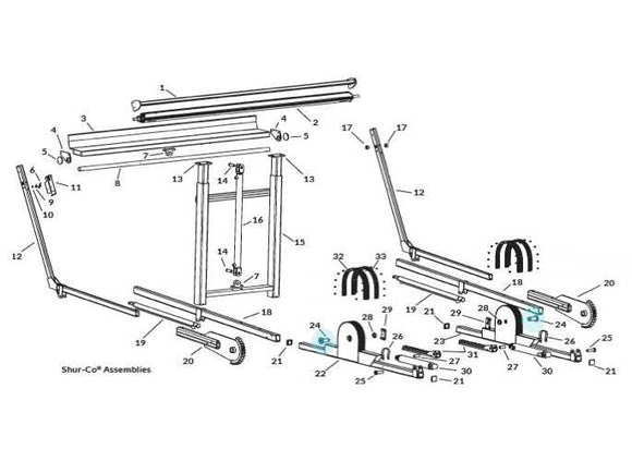 SWAT Pivot Pin Assembly 1809168 | Donovan Tarps | American Tarping