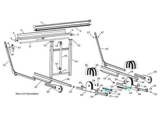 SWAT Rack Cylinder Connecting Pin 1809014 | Donovan Tarps