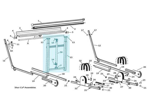 SWAT Gantry Base w/ Telescoping Leg 1809687 | Donovan Tarps