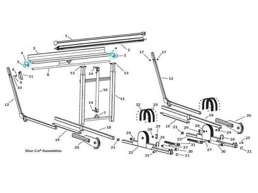 SWAT Tarp Tube Bracket 1810063 (prev 1808866) | Donovan Tarps | American Tarping