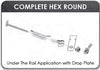 Hex Chrome Round Underbody Assembly w/o Arm Plug K0213, K0215 Schematic | Mountain Tarp | American Tarping