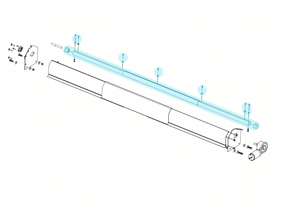 3-Piece Telescoping Axle K0175 | Mountain Tarp | American Tarping