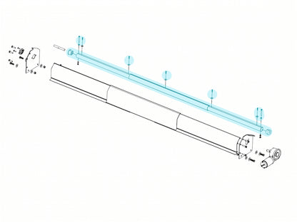 3-Piece Telescoping Axle K0175 | Mountain Tarp | American Tarping