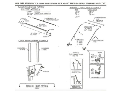 KCSE Series Electric Flip Tarp Systems Assembly | Mountain Tarp | American Tarping