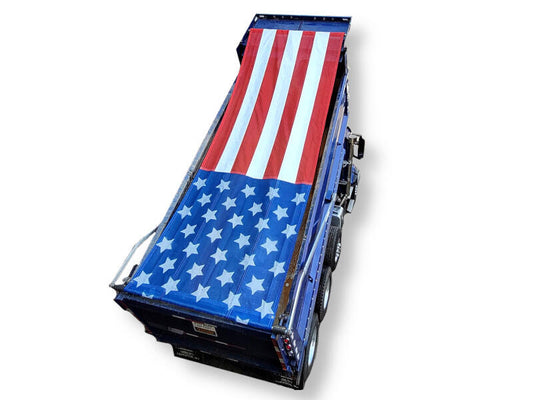 Stars ’N Stripes HD Mesh Dump Truck Tarp | United Tarps | American Tarping