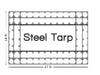 Picture of vinyl steel tarp for for flatbed trucks without side drops, from American Tarping.
