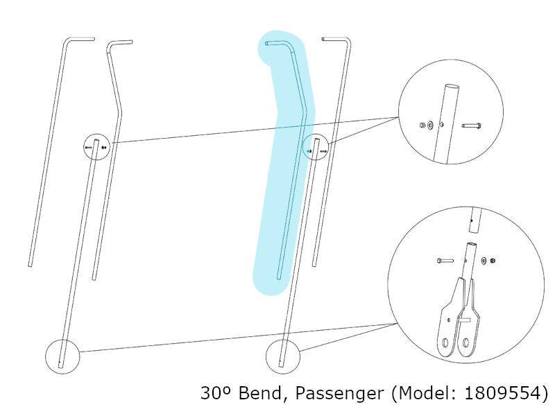 Upper Arms for Hammer™ II Steel Tarp System 1809554 | Donovan Tarps | American Tarping