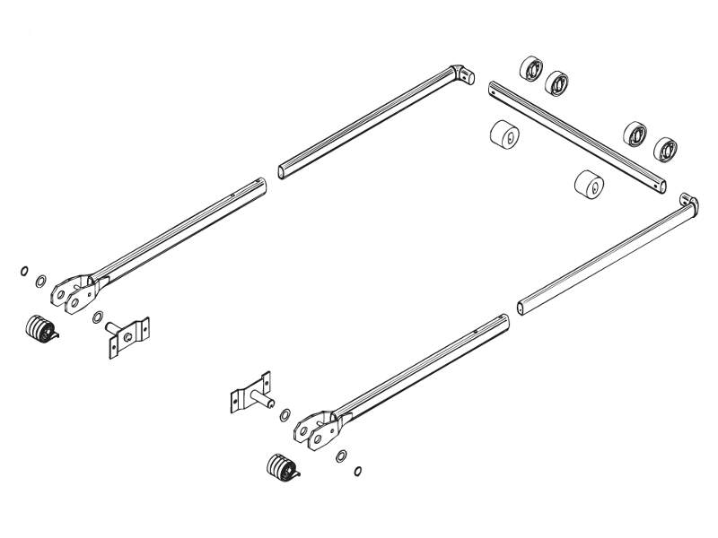 Aluminum Tarp Arm Replacement Set (4-Spring Tarp System, up to 24’) 11564